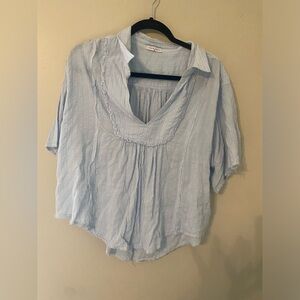 Blue Distressed Top